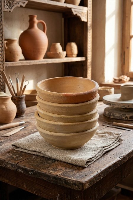 طقم صحون فخار